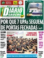 Capa do jornal Diário Gaúcho 12/01/2017
