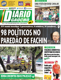 Capa do jornal Diário Gaúcho 12/04/2017