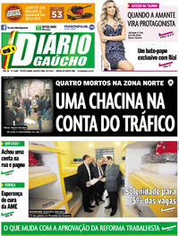 Capa do jornal Diário Gaúcho 12/07/2017