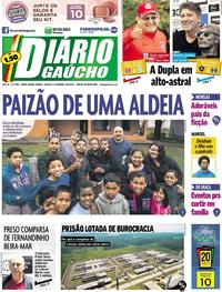 Capa do jornal Diário Gaúcho 12/08/2017