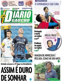 Capa do jornal Diário Gaúcho 12/10/2017