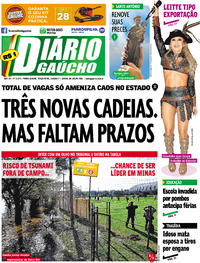 Capa do jornal Diário Gaúcho 13/06/2017
