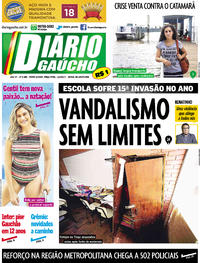 Capa do jornal Diário Gaúcho 14/03/2017