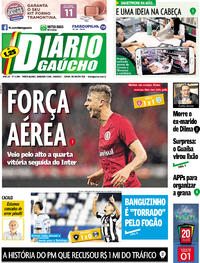 Capa do jornal Diário Gaúcho 14/08/2017
