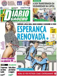 Capa do jornal Diário Gaúcho 16/10/2017