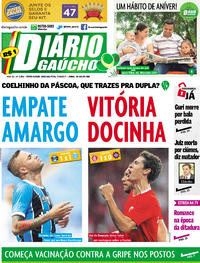 Capa do jornal Diário Gaúcho 17/04/2017