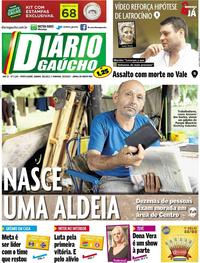 Capa do jornal Diário Gaúcho 18/02/2017