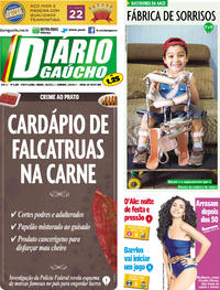 Capa do jornal Diário Gaúcho 18/03/2017