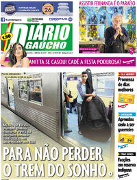 Capa do jornal Diário Gaúcho 18/11/2017