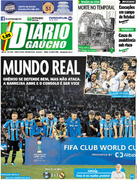 Capa do jornal Diário Gaúcho 18/12/2017