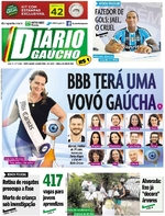 Capa do jornal Diário Gaúcho 19/01/2017