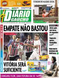 Capa do jornal Diário Gaúcho 19/06/2017