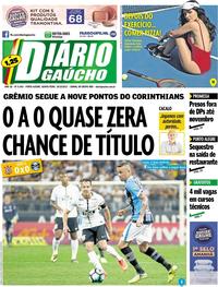 Capa do jornal Diário Gaúcho 19/10/2017