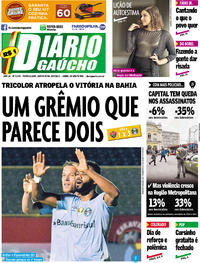 Capa do jornal Diário Gaúcho 20/07/2017