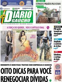 Capa do jornal Diário Gaúcho 20/10/2017