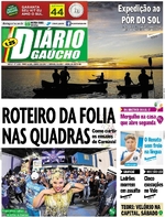Capa do jornal Diário Gaúcho 20/01/2017