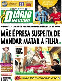 Capa do jornal Diário Gaúcho 22/04/2017