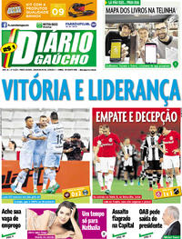 Capa do jornal Diário Gaúcho 22/05/2017