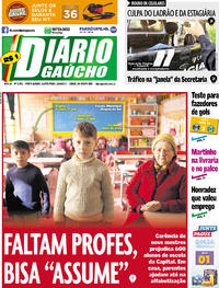 Capa do jornal Diário Gaúcho 22/06/2017