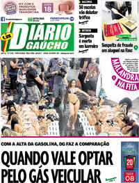 Capa do jornal Diário Gaúcho 22/08/2017