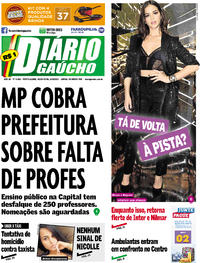 Capa do jornal Diário Gaúcho 23/06/2017
