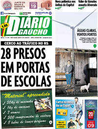 Capa do jornal Diário Gaúcho 23/08/2017