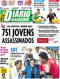Capa do jornal Diário Gaúcho 23/09/2017