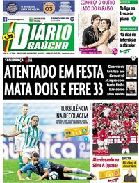 Capa do jornal Diário Gaúcho 23/10/2017