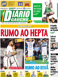 Capa do jornal Diário Gaúcho 24/04/2017