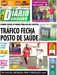 Capa do jornal Diário Gaúcho 24/07/2017