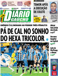 Capa do jornal Diário Gaúcho 24/08/2017