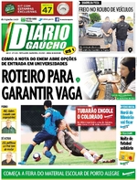 Capa do jornal Diário Gaúcho 25/01/2017