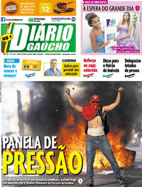 Capa do jornal Diário Gaúcho 25/05/2017