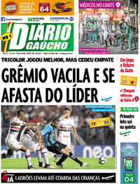 Capa do jornal Diário Gaúcho 25/07/2017