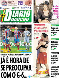Capa do jornal Diário Gaúcho 25/09/2017