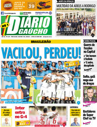 Capa do jornal Diário Gaúcho 26/06/2017