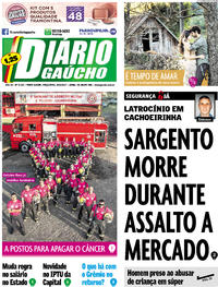 Capa do jornal Diário Gaúcho 26/09/2017