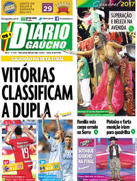 Capa do jornal Diário Gaúcho 27/03/2017