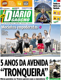 Capa do jornal Diário Gaúcho 27/05/2017
