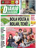 Capa do jornal Diário Gaúcho 28/01/2017