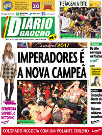 Capa do jornal Diário Gaúcho 28/03/2017