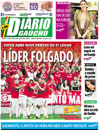 Capa do jornal Diário Gaúcho 28/09/2017