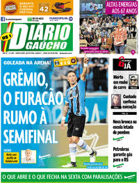 Capa do jornal Diário Gaúcho 29/06/2017