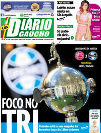 Capa do jornal Diário Gaúcho 29/11/2017