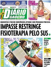 Capa do jornal Diário Gaúcho 29/12/2017