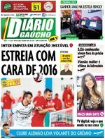 Capa do jornal Diário Gaúcho 30/01/2017