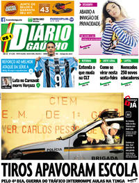 Capa do jornal Diário Gaúcho 30/06/2017