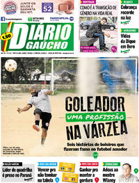 Capa do jornal Diário Gaúcho 30/09/2017