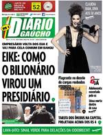 Capa do jornal Diário Gaúcho 31/01/2017