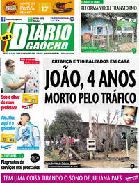 Capa do jornal Diário Gaúcho 31/05/2017